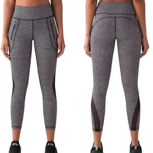 LULULEMON Invigorate 7/8 Tight Chakra Print Alpine White Black / Black